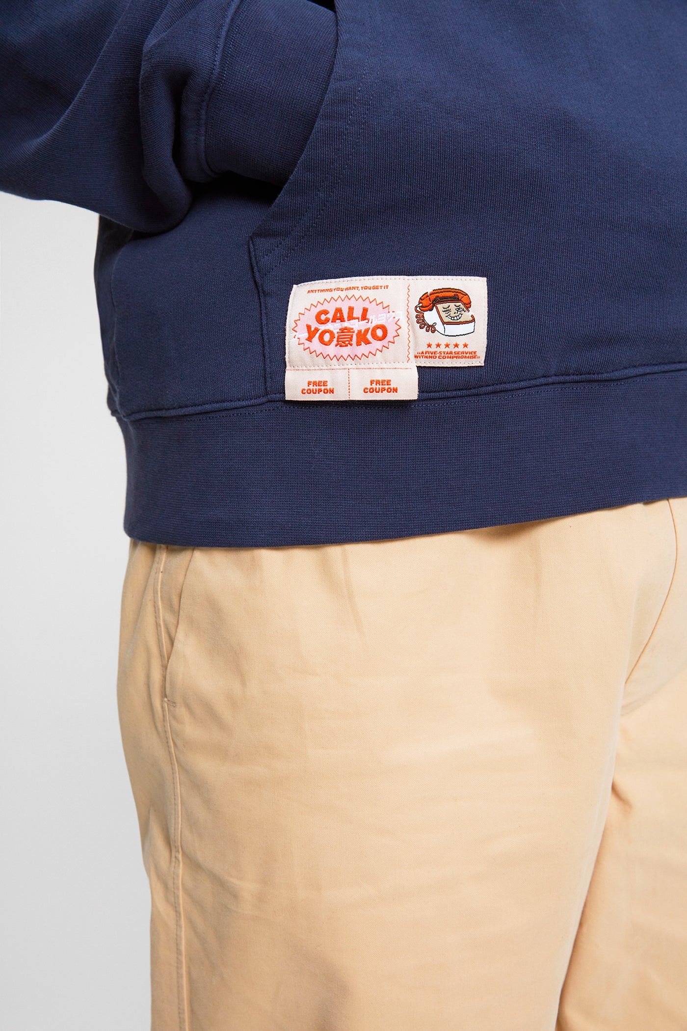 Hoodie Call Yoko - Marine - YOKO SHOP