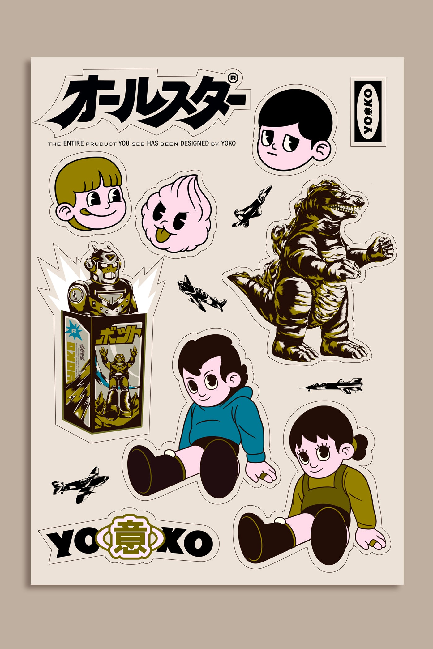 Planche de stickers Yoko Summer 2021 - YOKO SHOP